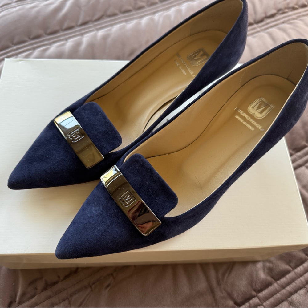 Bruno Magli Blue Heeled Dress Shoes